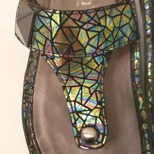 Alegria Carina Leather Thong Sandals Tectonic 5.5 EUC